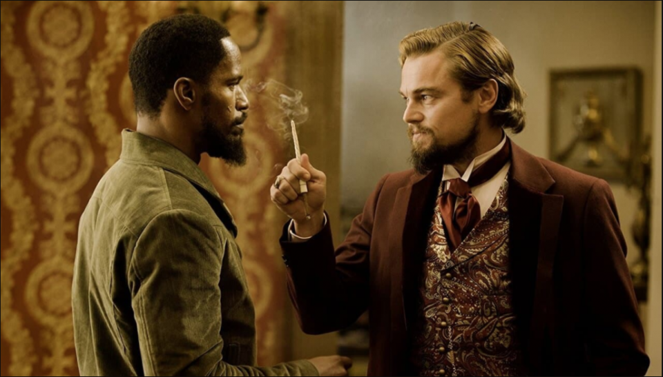 Leonardo Di Caprio Jamie Foxx Django Unchained Quentin Tarantino Franco Nero stasera in Tv