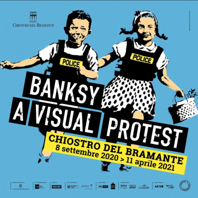 Banksy Chiostro Bramante A visual protest: the Art of Banksy Roma migranti nave ONG
