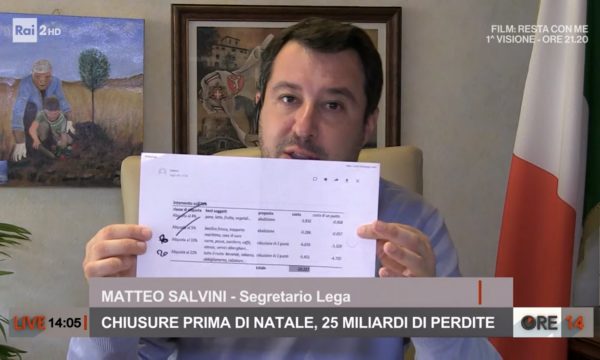 Rai2. Salvini ospite senza contraddittorio. Anzaldi: “Propaganda non informazione”