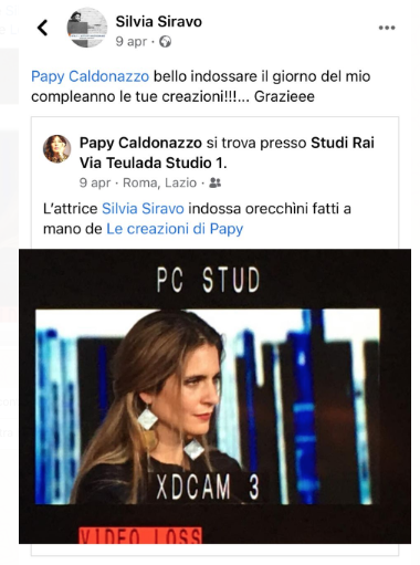 Patrizia Caldonazzo Le creazioni di Papy Gioielli Gigi Marzullo Striscia la Notizia Pinuccio