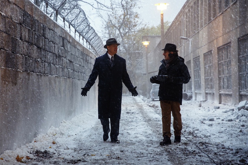Steven Spielberg e Toma Hanks sul set de Il ponte delle spie