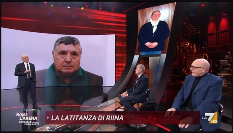 Massimo Giletti Speciale Non è l'Arena Mafia Corleone Totò Riina