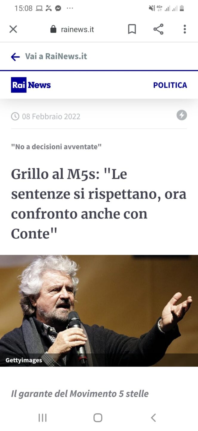 Grillo Conte le sentenze si rispettano