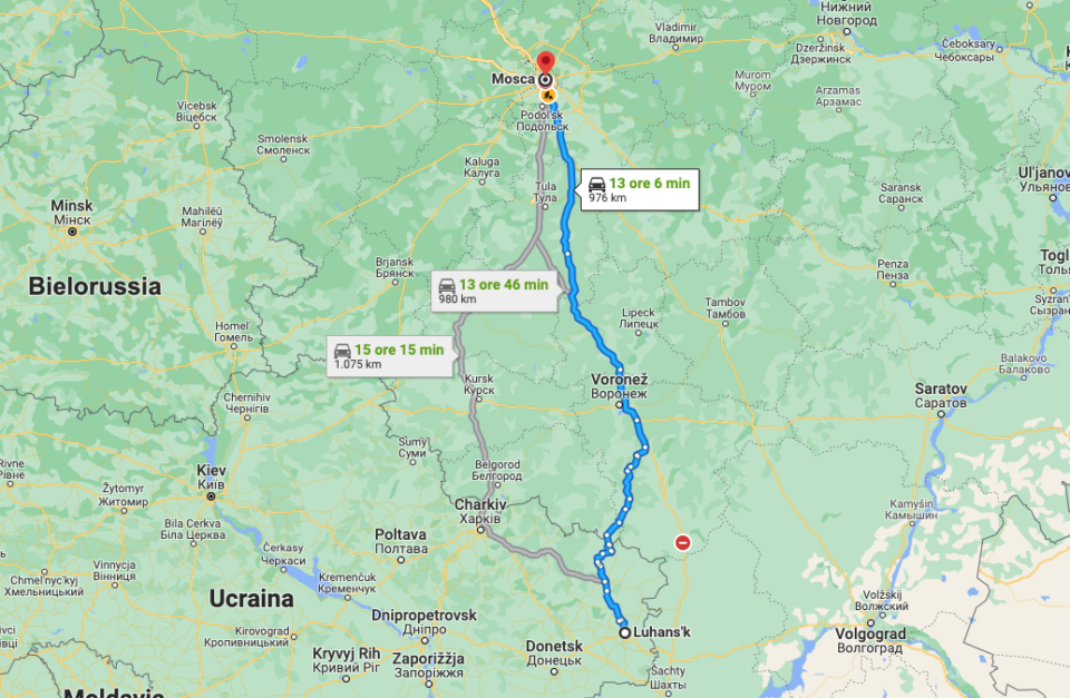 Distanza Lugansk Mosca