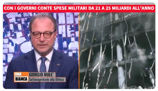Giorgio Mulè Zona Bianca Giuseppe Brindisi Giuseppe Conte spese militari