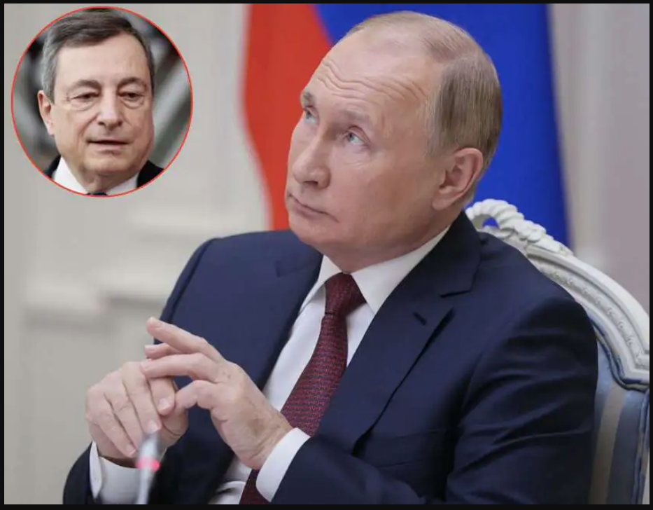 Mario Draghi e Vladimir Putin (ph: Dagospia)