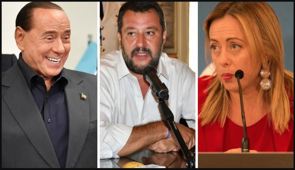 Silvio Berlusconi, Matteo Salvini e Giorgia Meloni