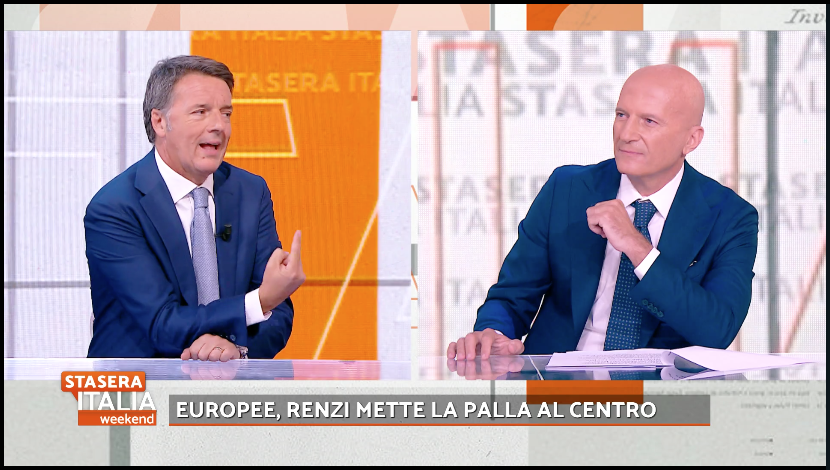 Matteo Renzi ospite di Augusto Minzolini a Stasera Italia Weekend
