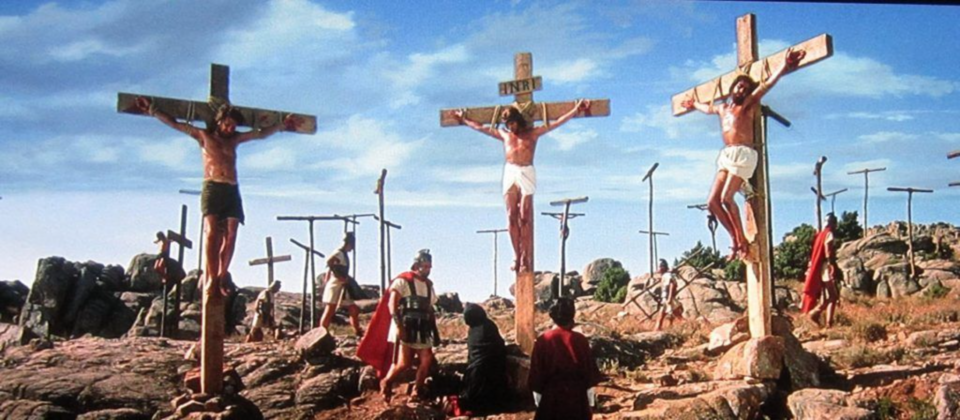 Una scena del film Il re dei re